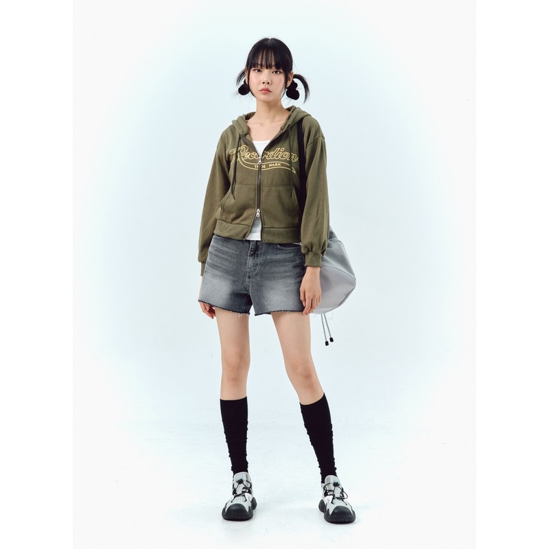 Wide Denim Shorts IG304|Blue|Black|S|M|L