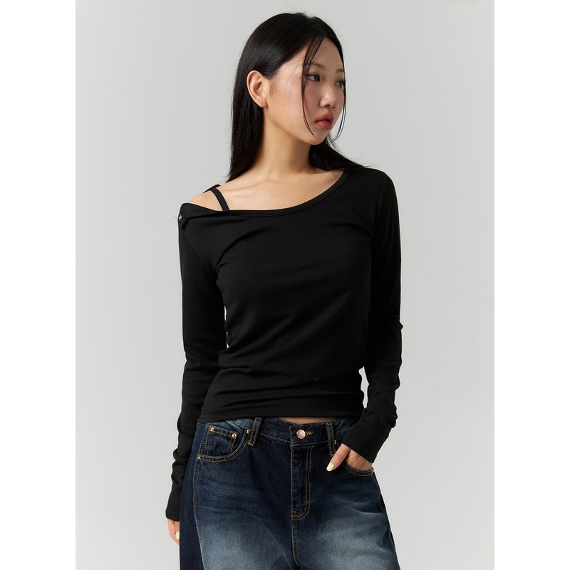 Asymmetrical Shoulder Top CS312