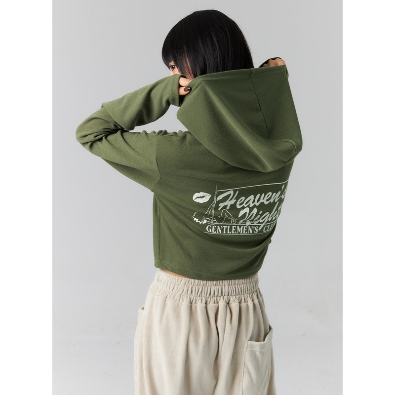 Crop Hoodie with Back Graphic CS318