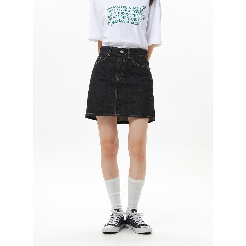 Denim Mini Skirt OS313|Black|S|M|L