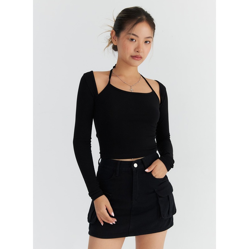 Halter-Neck Bolero Style Top CO313