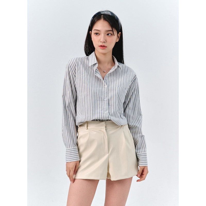 Modern Minimalist Faux Leather Shorts OO319