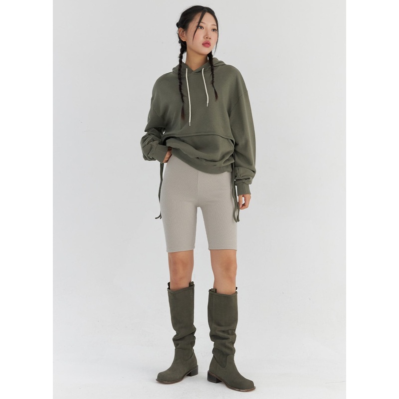 Ribbed Biker Leggings CS321|Light beige|Gray|Black|S/M