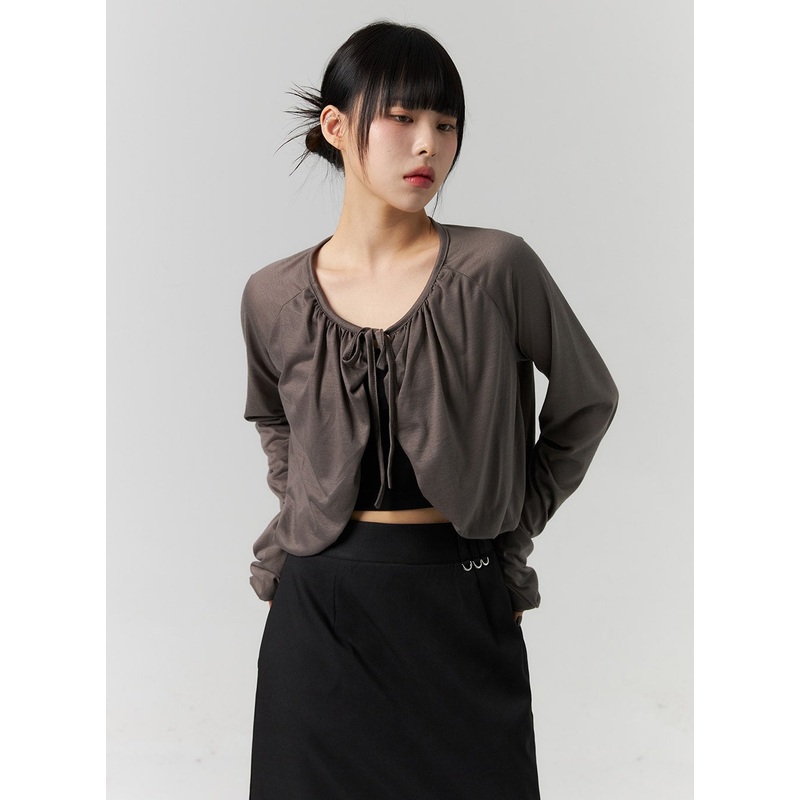 Ribbon Tie Bolero Cardigan CS318