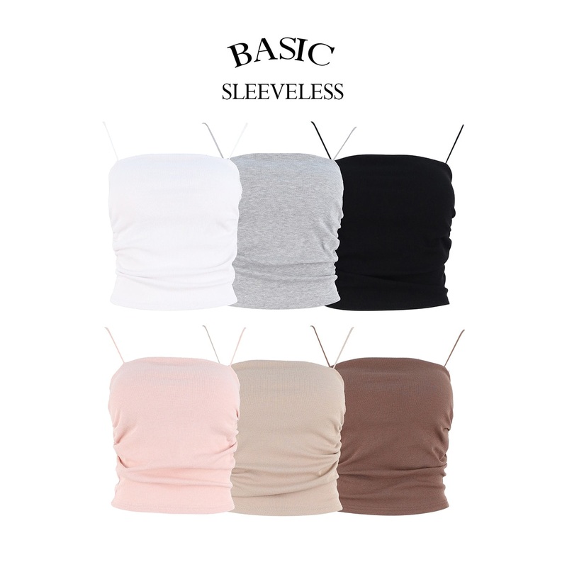 Ruched Bra Capped Camisole OS325
