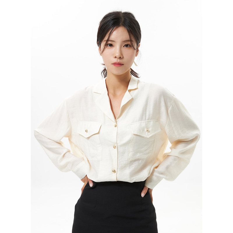 Shiny Long Sleeve Blouse OS313