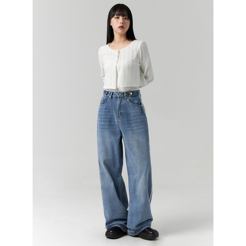 Side Stripes Wide Leg Jeans CS314