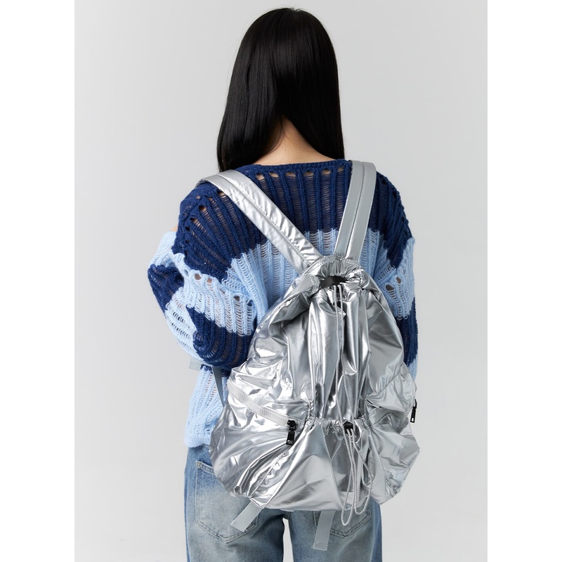 String Faux Leather Backpack CS313