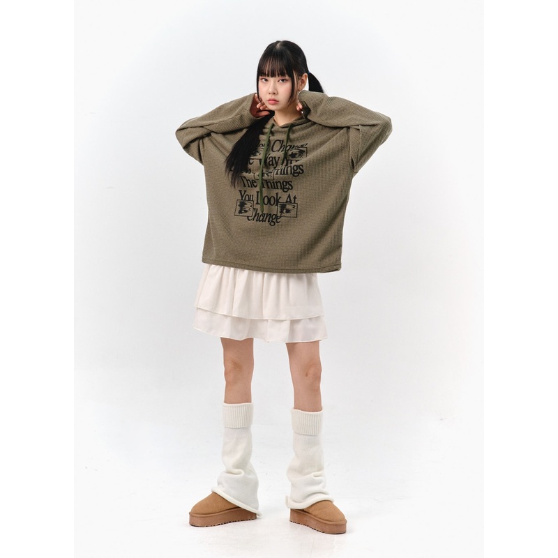 Tiered Elastic Band Mini Skirt IS322