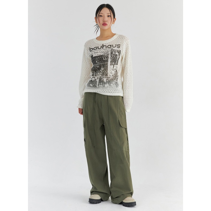 Waist String Cargo Pants CS325