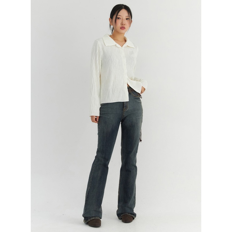 Wash Bootcut Jeans CO306|Blue|S|M|L