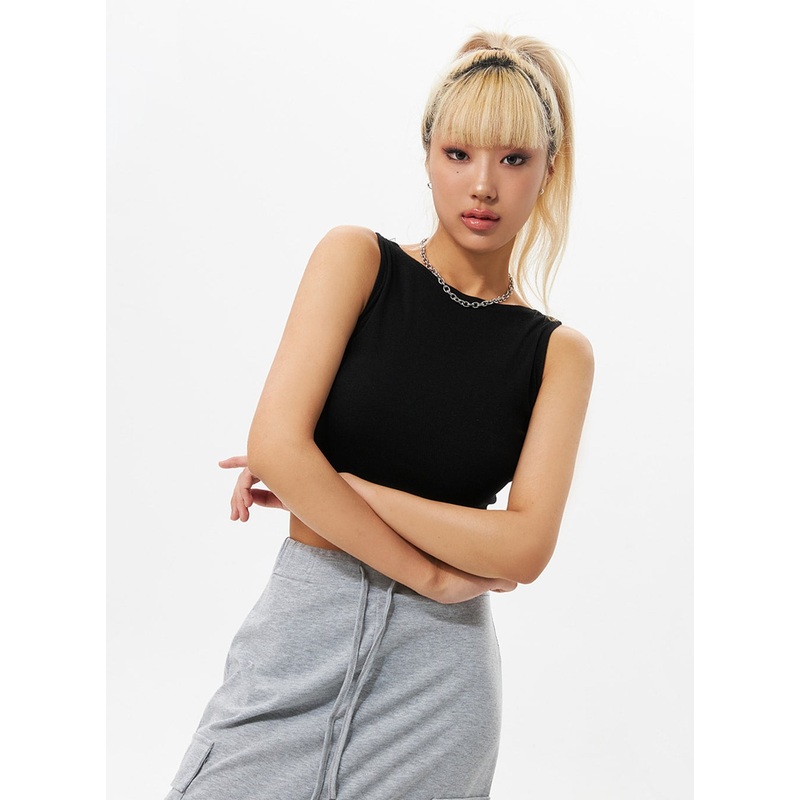 Basic Sleeveless Crop Top IO326