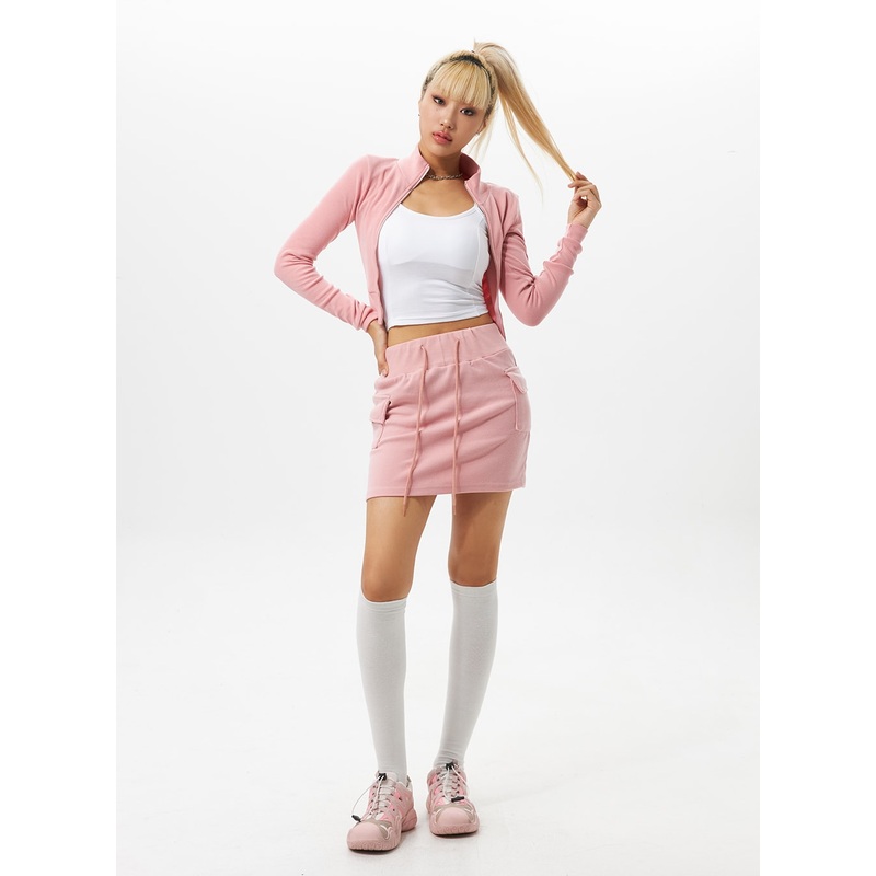 Cargo Pocket Mini Sweat Skirt IO326