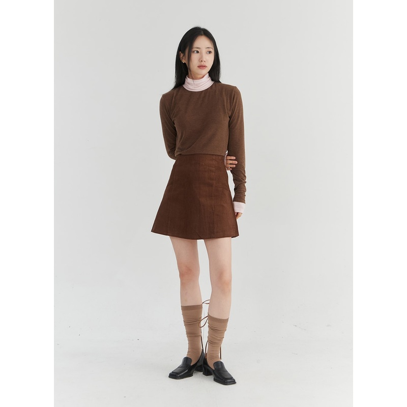 Corduroy Banded Mini Skirt OO331