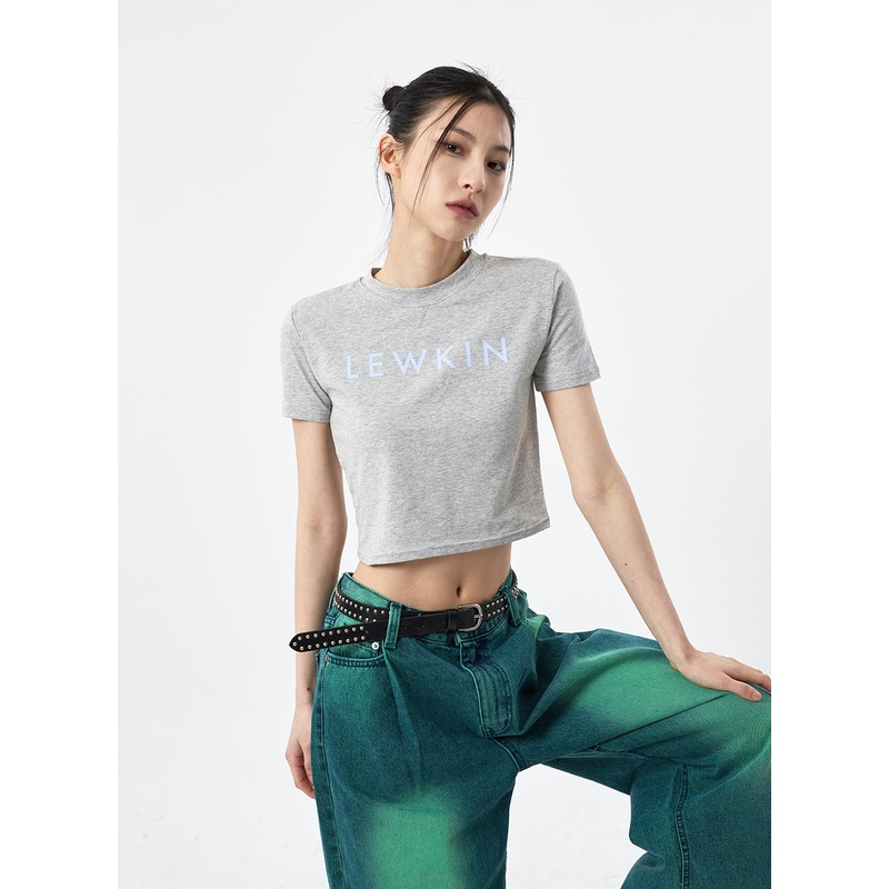 Cropped Tee CM307|White|Gray|Black|S/M