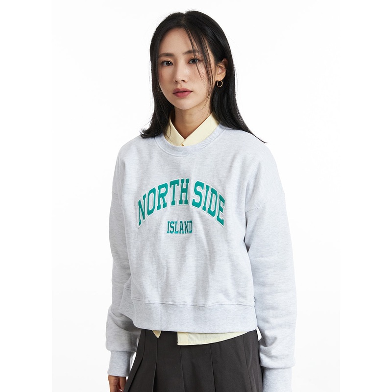 Embroidered Letter Sweatshirt OO323