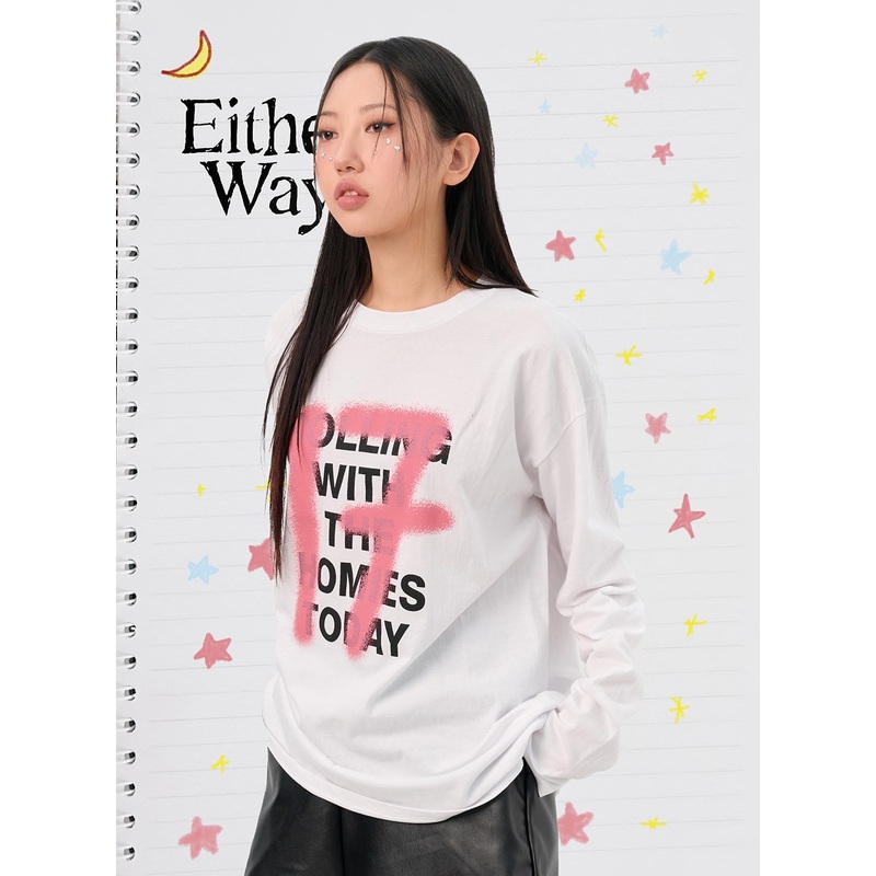 Graphic Print Long Sleeve Top IN301