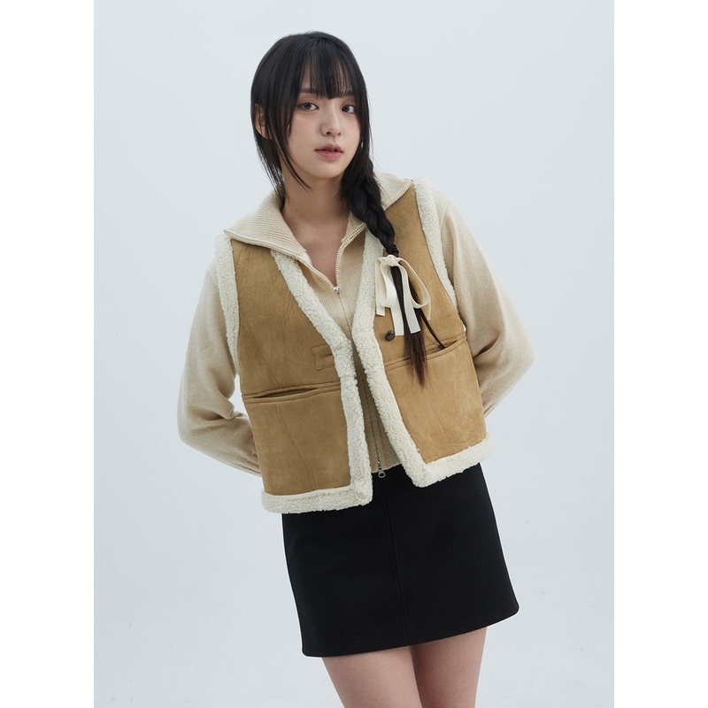 Simple Mini Skirt ON309|Black|Brown|Light beige|Beige|Dark gray|S/M