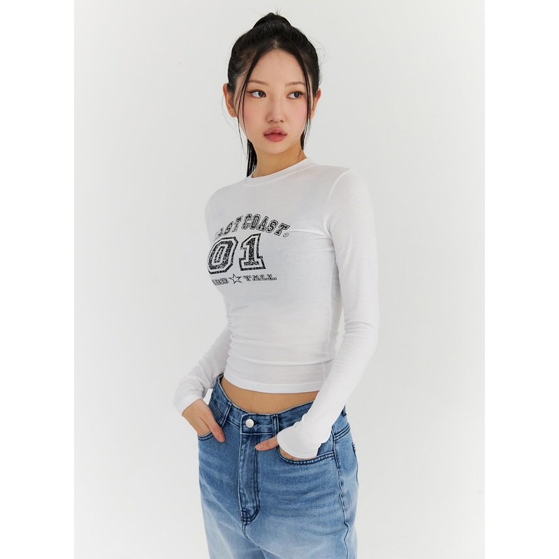 Slim Fit Graphic Crop Top CN315