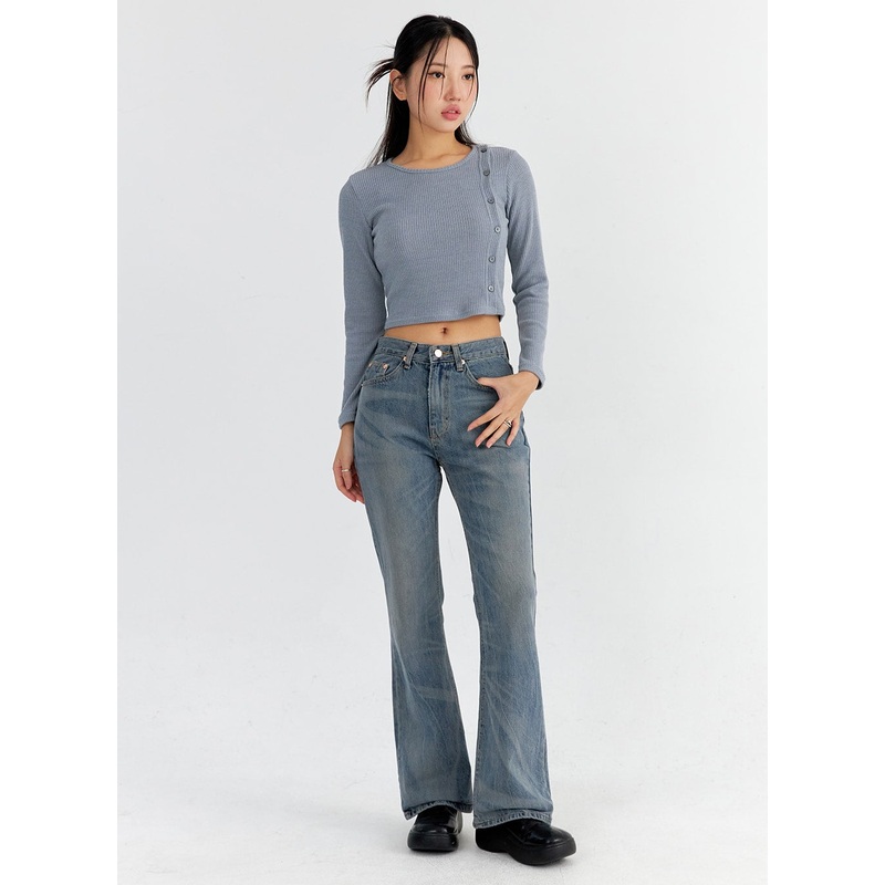 Vintage Washed Bootcut Jeans CO325