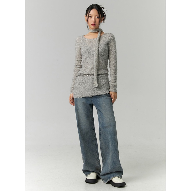 Washed Baggy Jeans CN324|Blue|S|M|L