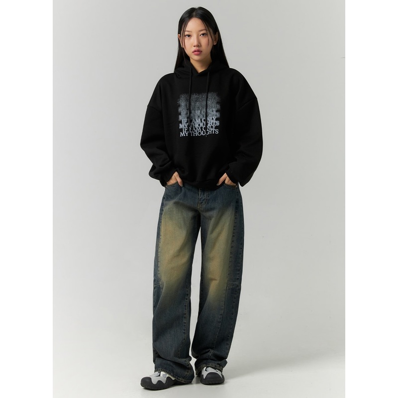Washed Wide Leg Jeans CN324|Dark blue|S|M|L