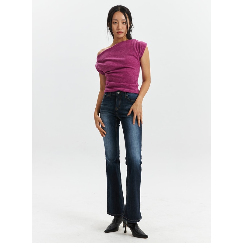 Blue Washed Bootcut Jeans CD321