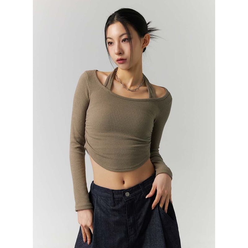 Boho Chic Halter Neckline Long Sleeve ID305