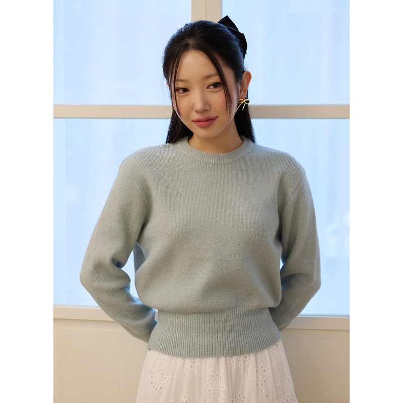 Crew Neck Knit Sweater OD327|Black|Yellow|S/M
