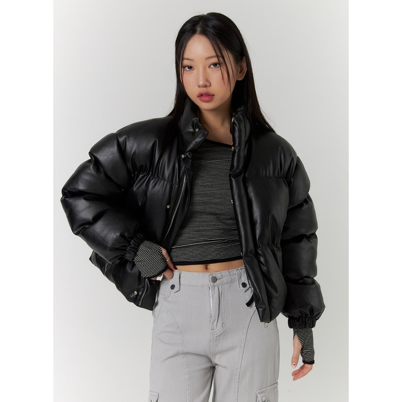 Crop Zip Up Puffer Jacket CD314