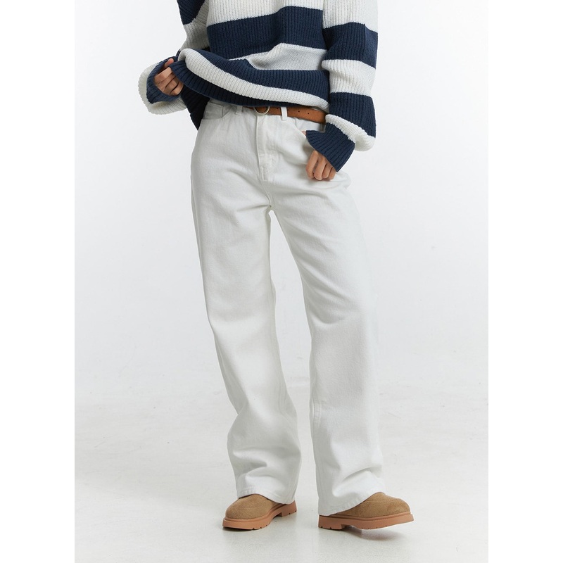 Fleece Wide Pants OD307|White|Black|S|M|L