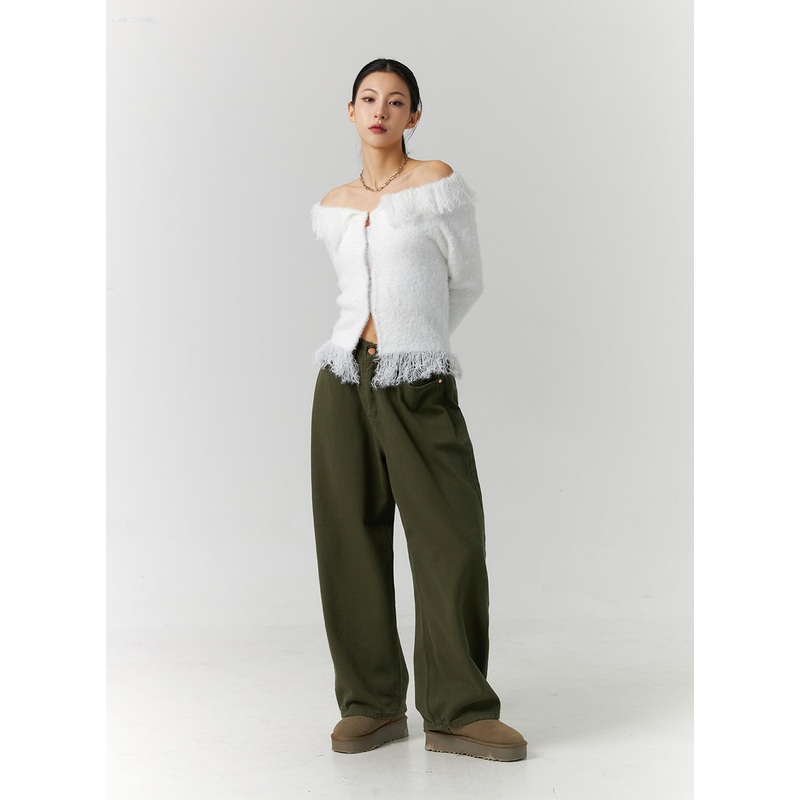 Full-Length Mid-Rise Wide Leg Street Pants ID305