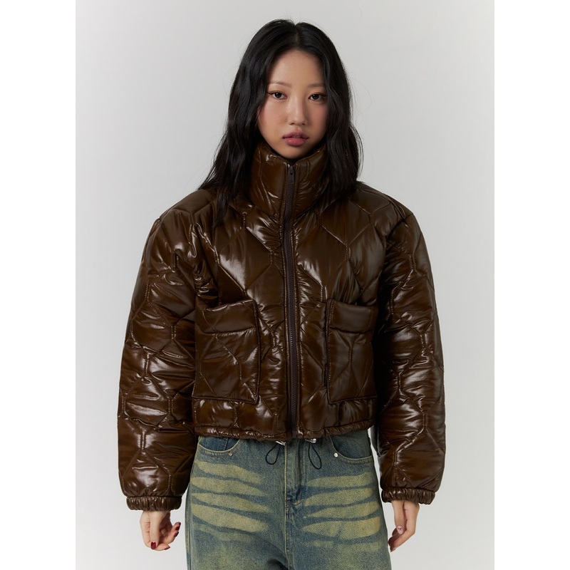 Glossy Quilted Puffer Jacket CD319