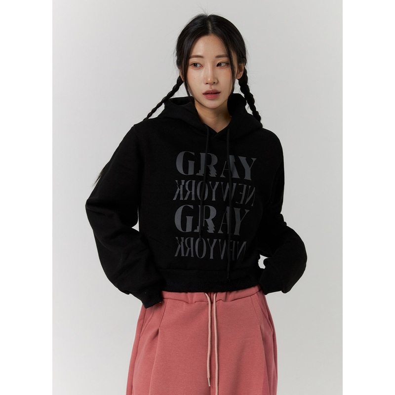 Lettering Sweat Hoodie CD312|Black|White|Light pink|S/M
