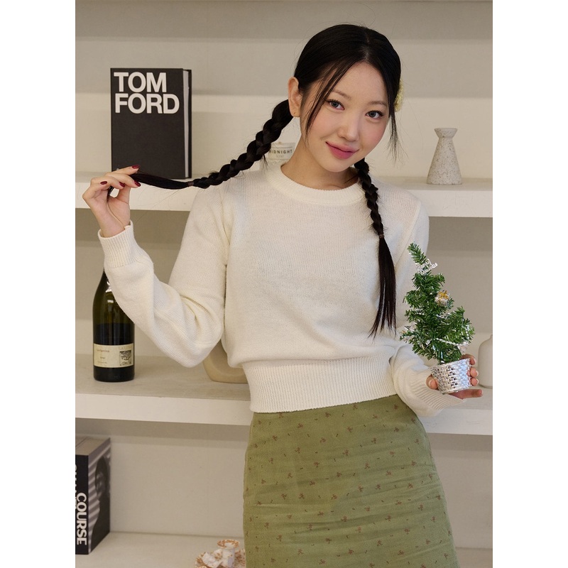 Round Neck Crop Knit Sweater OD326
