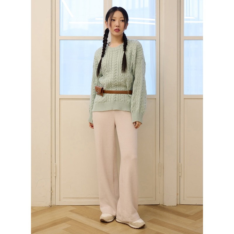 Soft Knit Sweatpants OD327|Light beige|Beige|Dark gray|Black|S/M