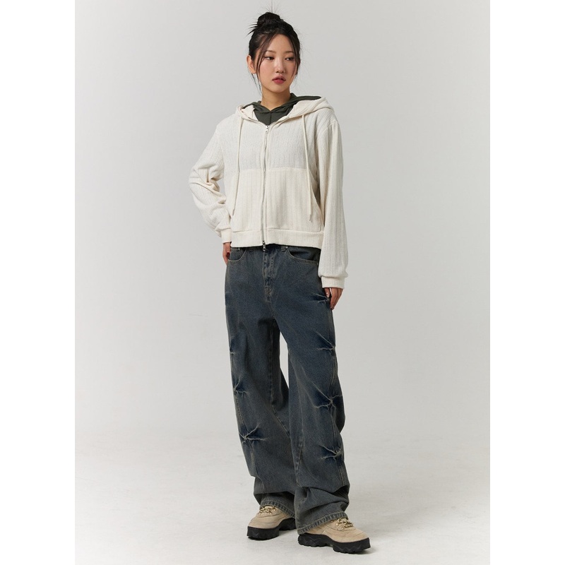 Vintage Washed Wide Fit Jeans (UNISEX) CD329