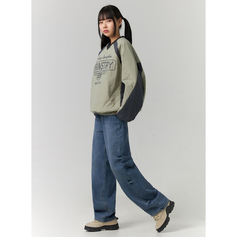 Washed Denim Wide Leg Jeans CD308