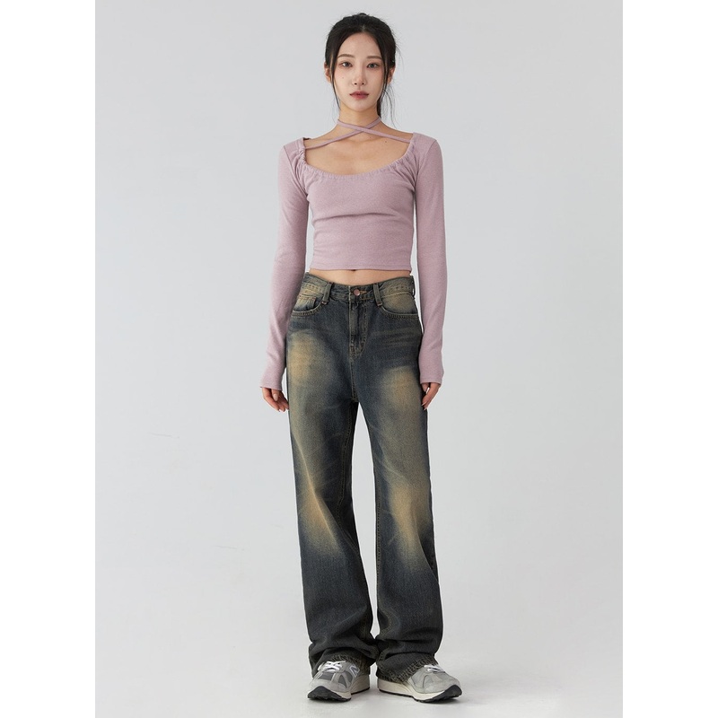 Wide Leg Jeans CD322|Dark blue|S|M|L