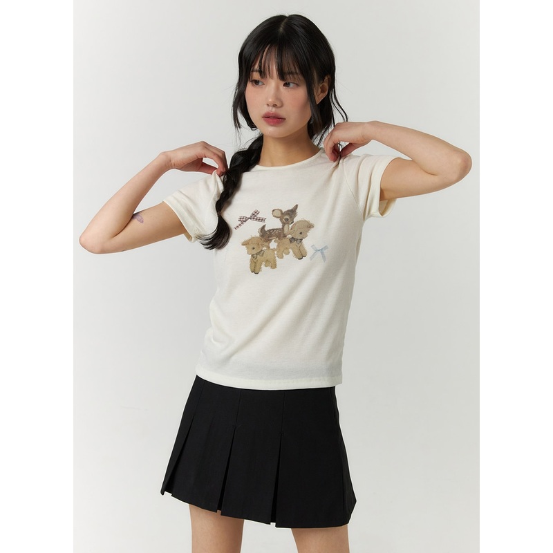 Animal Graphic Short Sleeve Tee CF407