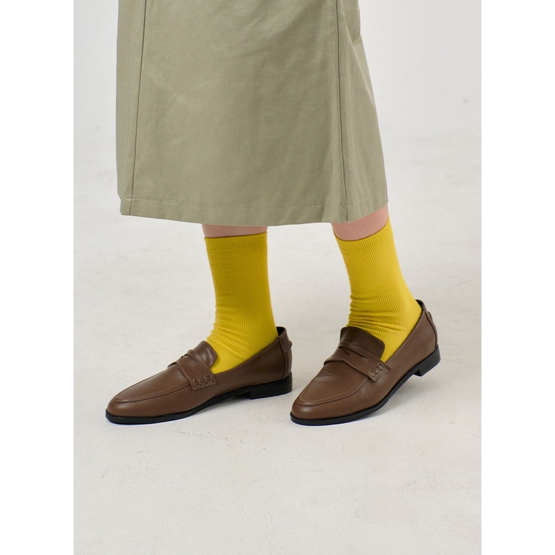 Basic Vivid Color Socks OF406|Yellow|Green|Red|Blue|Orange|Black|One Size