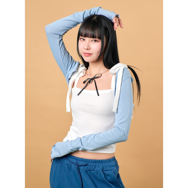Collarless Long Sleeve Shrug IJ430