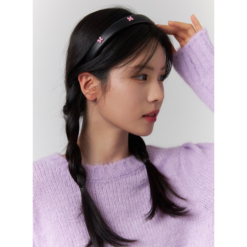 Ribbon Pattern Hairband OJ419|Black|One Size