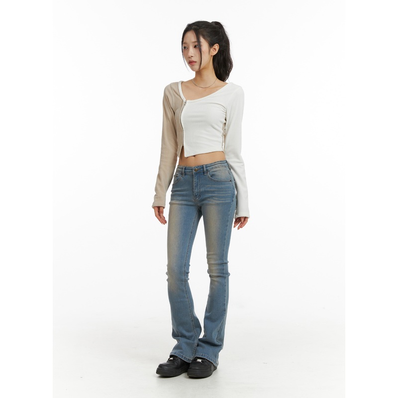 Slim Fit Denim Bootcut Jeans CJ410