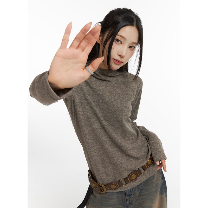 Slim Fit Hooded Top CJ418|Dark brown|Dark gray|Gray|S/M
