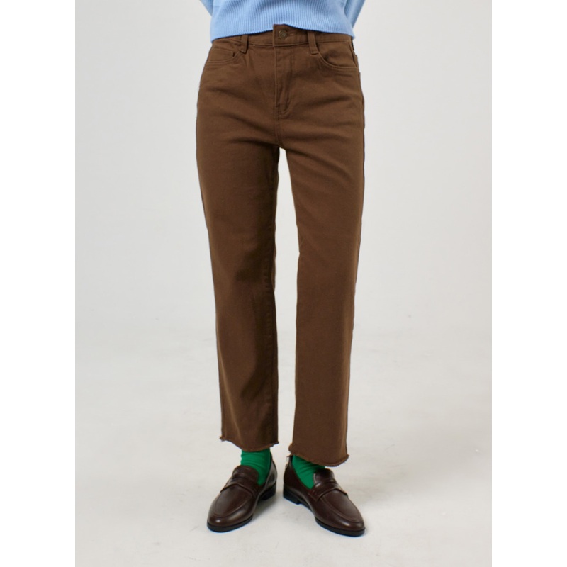 Straight Leg Cotton Pants OF405