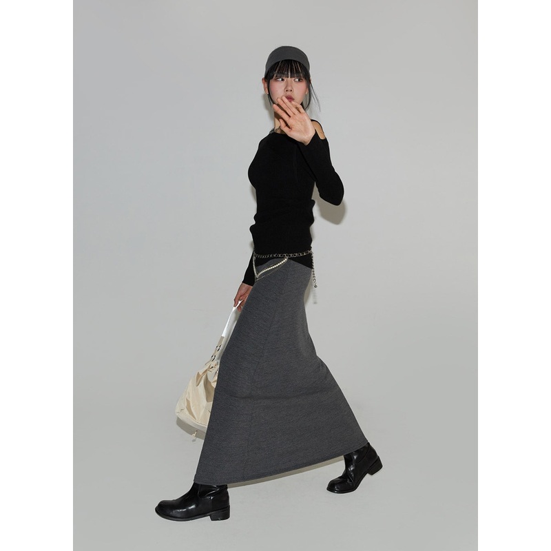 Unbalanced Basic Sweater IF402