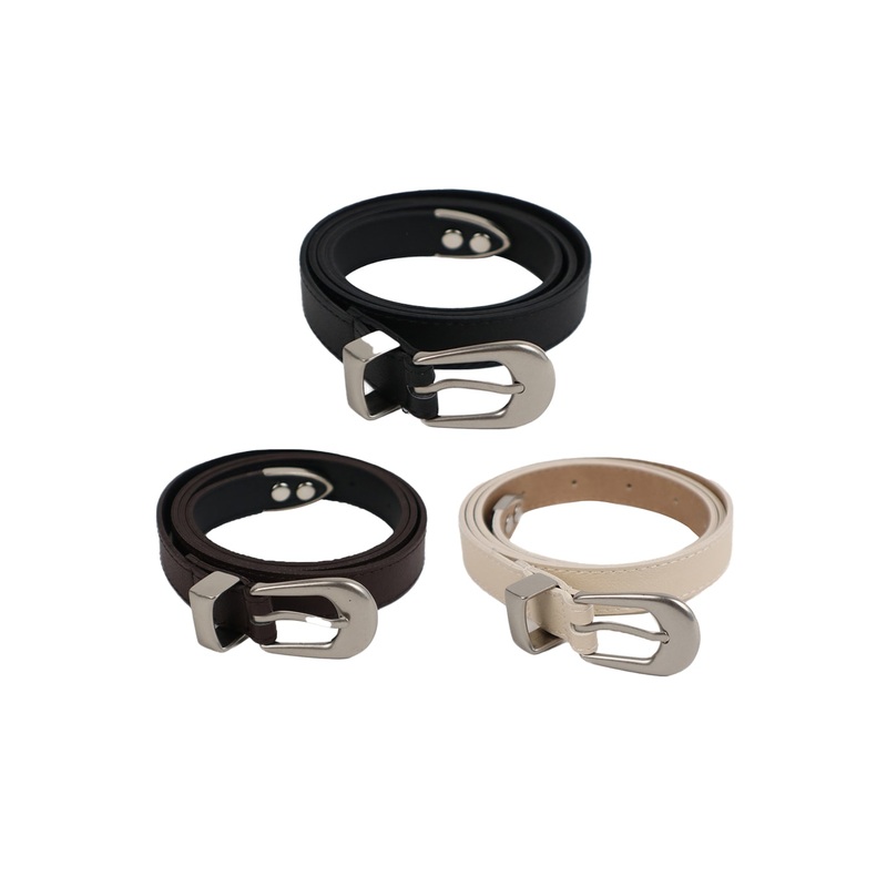 Basic Faux Leather Belt IF421|Light beige|Dark brown|Black|One Size