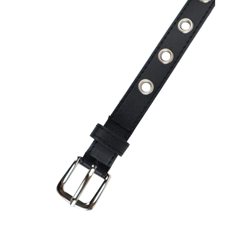 Basic Faux Leather Eyelet Belt IF421