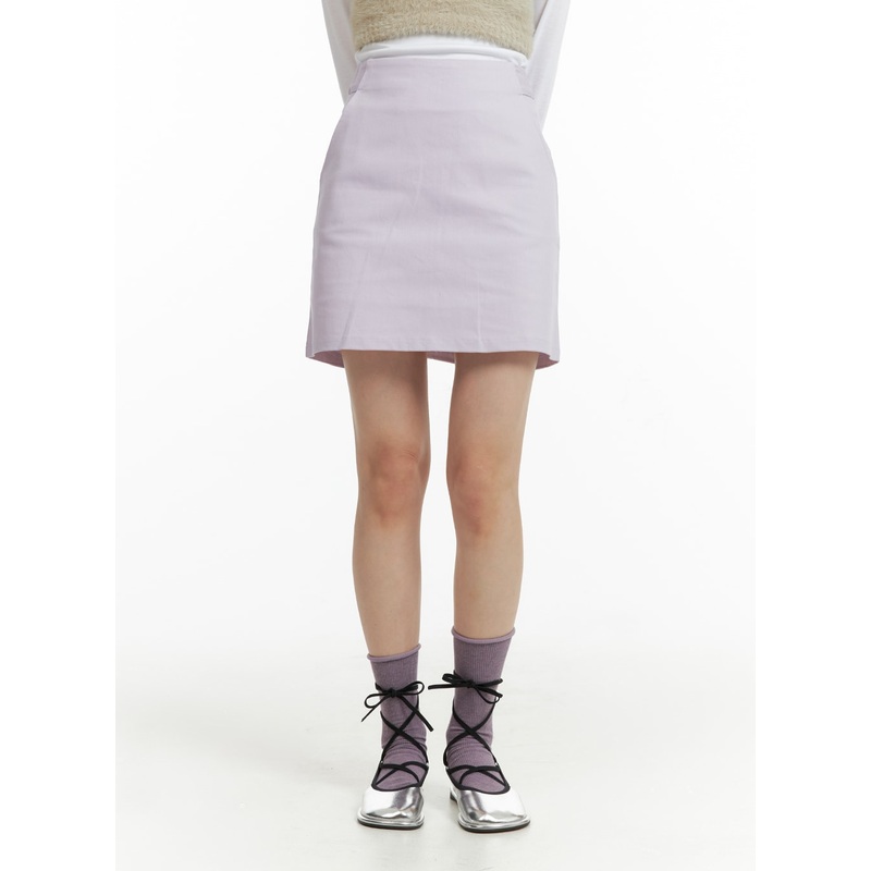 Basic Mini Skirt OF408|Light purple|Black|Mint|Beige|Light beige|S|M